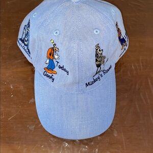 Disney Park Goofy Embroidered Character Baseball Cap - Light Blue unisex